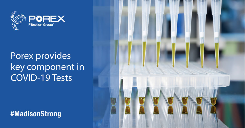 Porex provides key component in COVID-19 Tests