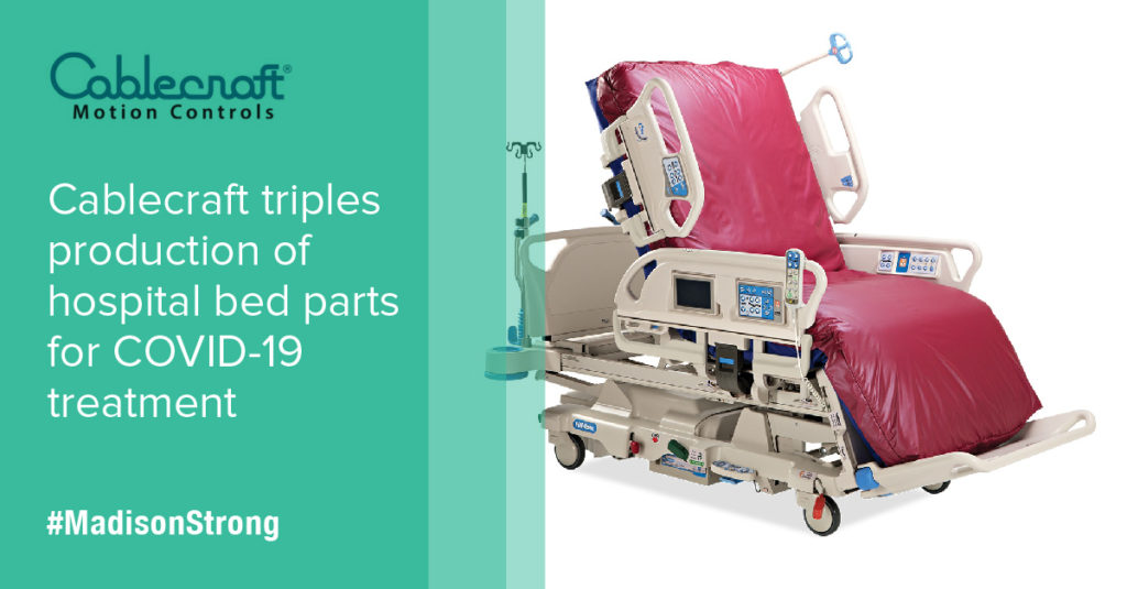 Cablecraft triples production of hospital bed parts for COVID-19 treatment